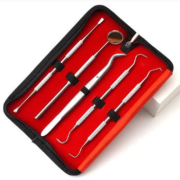 

5pcs Dental Hygiene Tool Kit Dentist Tartar Scraper Scaler Dental Equipment Calculus Remover Teeth Cleaning Oral Care Tool