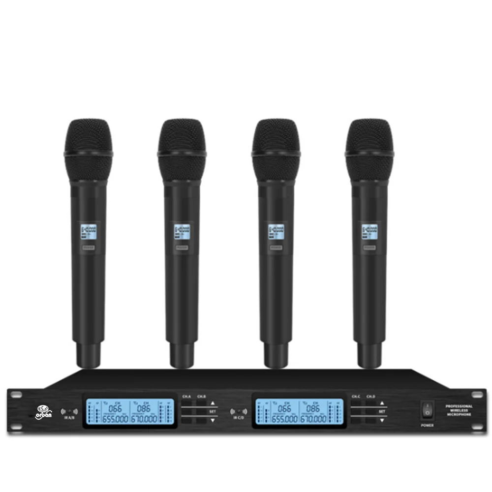 Professional UHF wireless microphone system handheld lavalier microphone home karaoke party stage microphone wireless 
