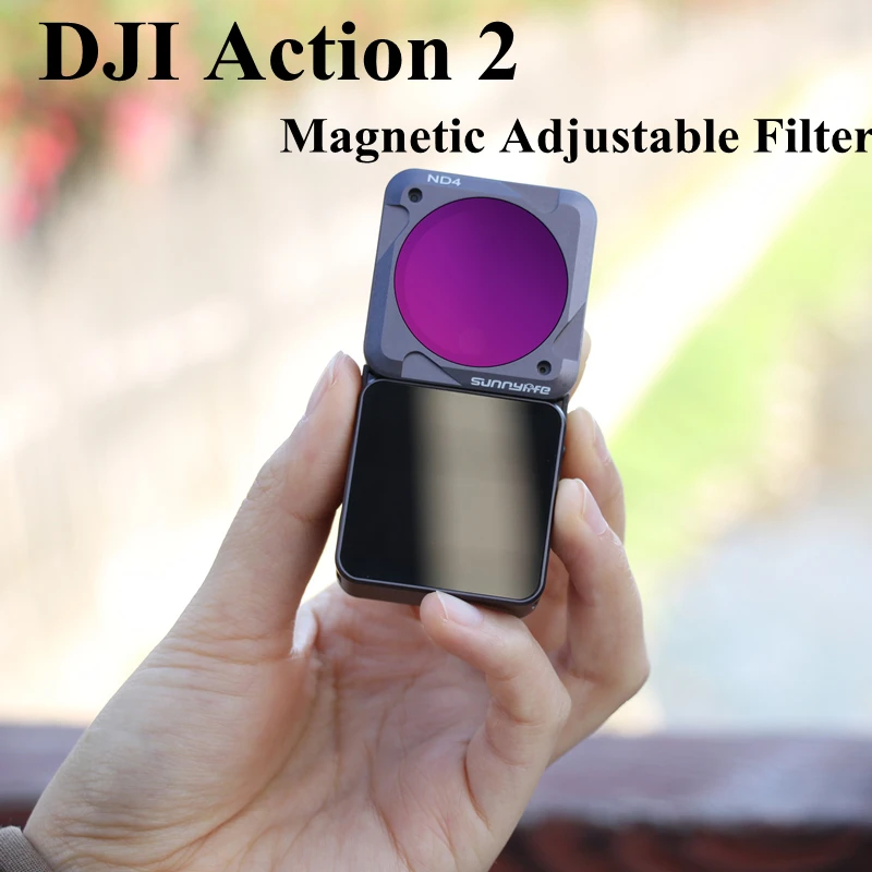 

for DJI ACTION 2 ND/PL Filter Set Adjustable Diving Waterproof Oilproo for Action 2 Filters Magnetic Sports Camera Accessories