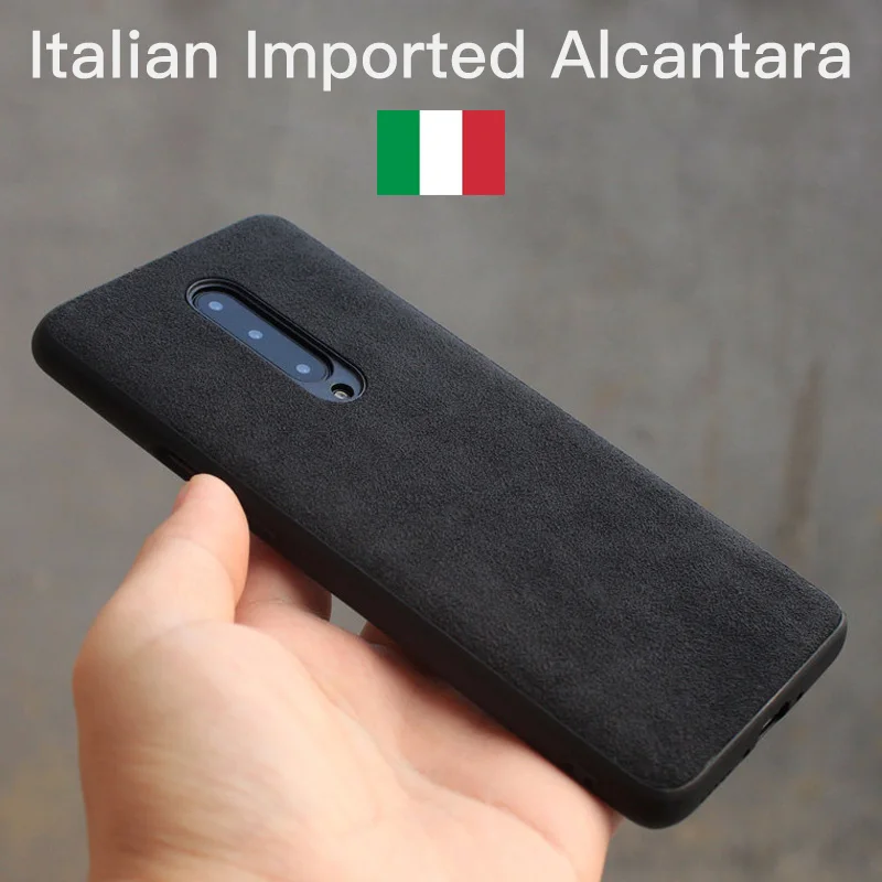

YMW Italian Alcantara Case for OnePlus 7 7 Pro 7T 7T Pro 6 OnePlus 8 8 Pro Case Fashion Luxury Artificial Leather Phone Cases