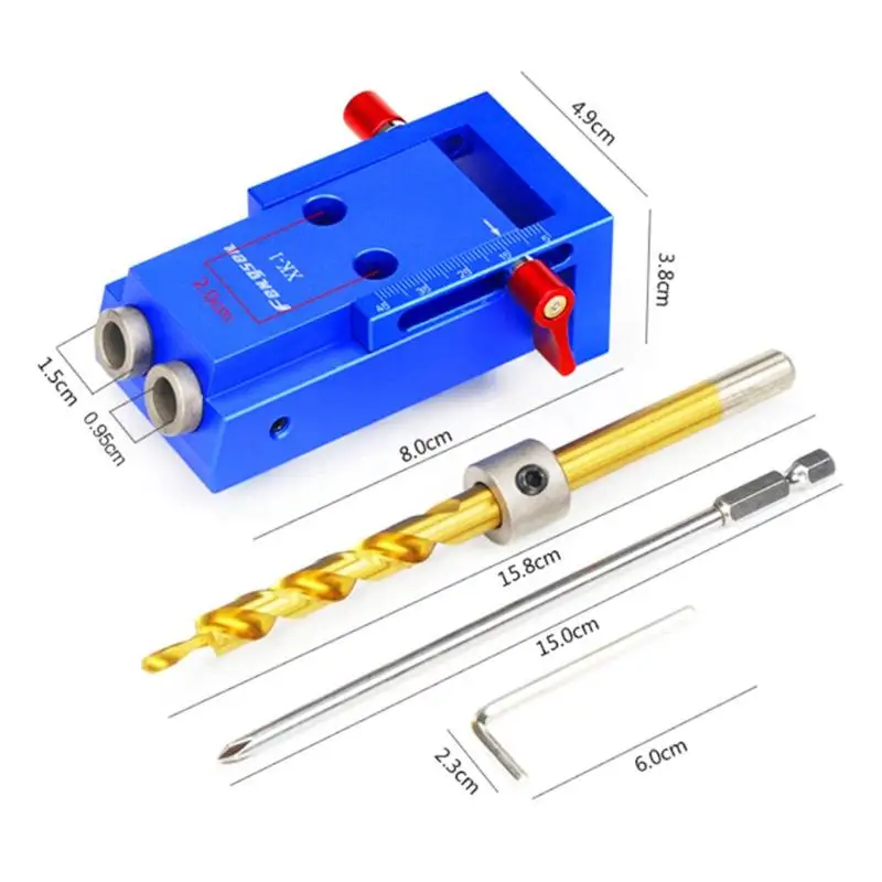 Мини-стиль карманное отверстие джиг комплект системы для деревообработки и столярных работ и ступенчатое сверло и аксессуары инструмент для работы по дереву