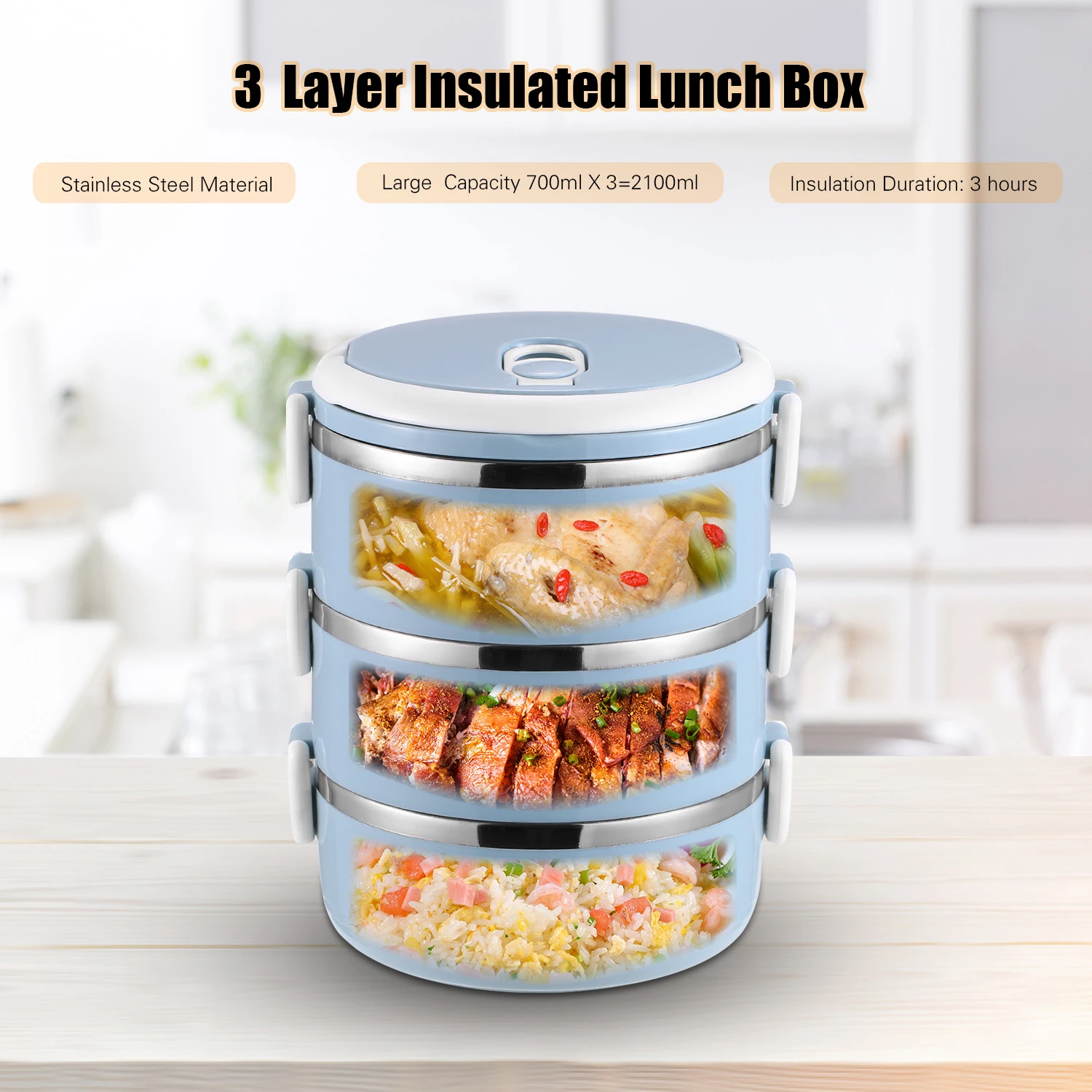 insulated stackable lunch box