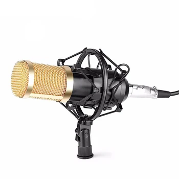 

BM-800 Capacitance Wheat Belt Metal Shockproof Mounting Live Network K Song Call Wheat Recording Microphone Equipment Wired
