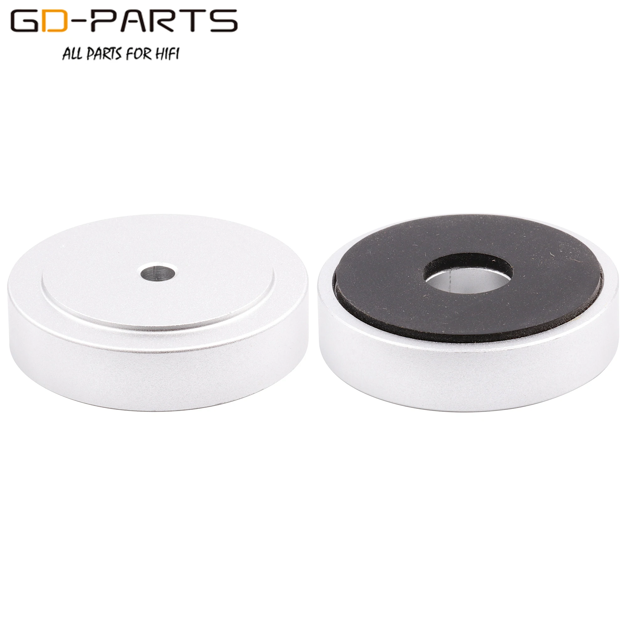 40x10mm 가공 솔리드 전체 알루미늄 스피커 절연 피트 패드 스탠드 AMP DAC CD 플레이어 턴테이블 캐비닛 실버 블랙