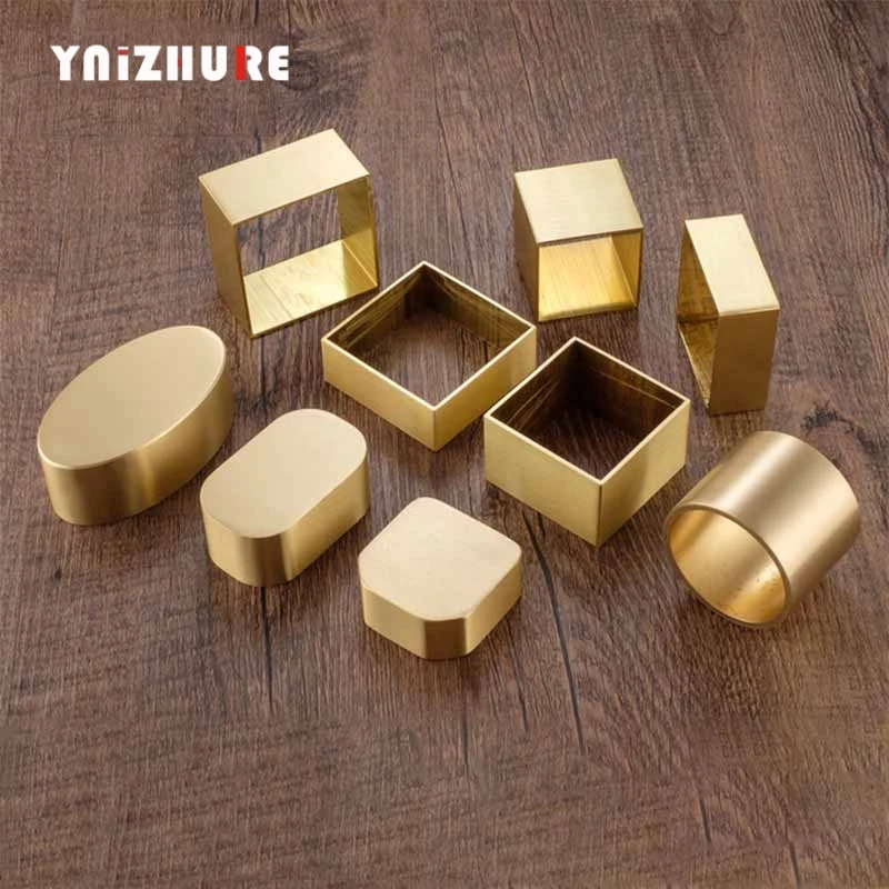 

2pcs Pure Copper Foot TV Cabinet Coffee Table Dining Chair Sofa Oval Square Brass feet Cover