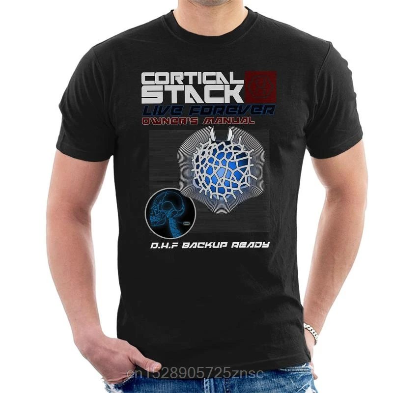 Printed funny 2020 camiseta Cortical Stack Owners Manual Altered Carbon Men's T-Shirt women | Мужская одежда