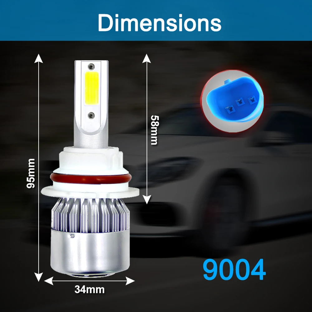 1 шт. Универсальный Высокая мощность Светодиодные Автомобильные фары авто водонепроницаемый налобный фонарь лампы H1 H3 H7 H8 H9 H11 880 881 9005 9006 6000K светодиодное освещение