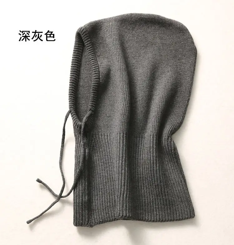 Cashmere cap and necklace knitted cap, ear protector, head cap, thicker and warmer Hat woman mad bomber leather rabbit fur hat