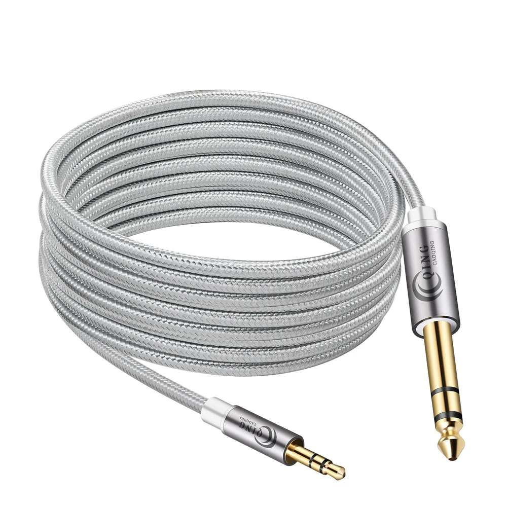 

3.5mm to 6.35mm Jack Adapter Gold Plated Aux Cable 1m 2m 3m for Amplifier CD Player Speaker 3.5 to 6.5 Male to Male Audio Cable