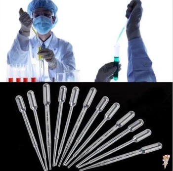 

100Pcs 3ML Pipettes Plastic Disposable Graduated Pasteur Pipette Dropper Polyethylene Makeup Tools laboratory tools