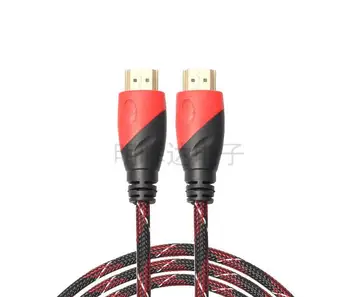 

100pcs/lot Nylon Braid HDMI Cable 0.5M 1M 1.8M 3M 5M 10M HDMI Cord 1080P 3D for PS4 Xbox Projector HD LCD Apple TV PC