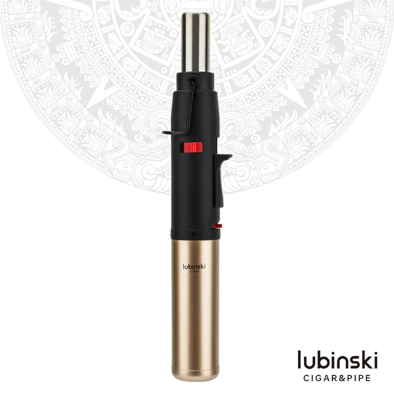 

LUBINSKI Outdoor BBQ Torch Windproof Cigar Lighter 1 Flame Jet Cigarette Lighters Refillable Lighter Fit COHIBA Cigars