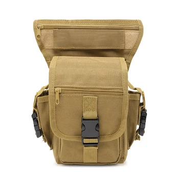 

Men Outdoor Hiking Waist Pack Military Adjustable Zipper Oxford Cloth Leg Bag Climbing Hip Drop Belt Travel Fishing Waterproof