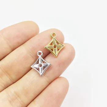 

Eruifa Pretty 20pcs 8mm Flower Zinc alloy Women charms Wholesales necklace,earring bracelet jewelry DIY handmade 2 colors