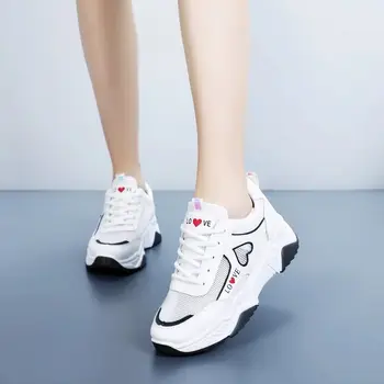 

2020 new flat platform Shoes Vulcanized shoes Sehatle Women Shoes Casual lace-up High Quality street elegant dad shoes sneakers