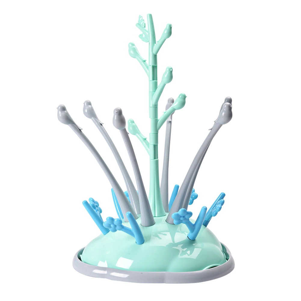 

Drainer Home Hanger Free Standing Feeding Milk Bottle Tree Shape Nipples Detachable Baby Infant Drying Rack Holder Portable