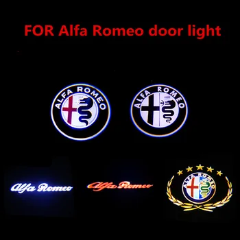 

Auto Door Interior LED Light Projecor Logo Welcome Lamp For Alfa Romeo159 Giulietta Giulia Mito Stelvio Brera Decoration Tools