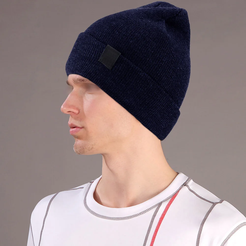 Fashion Solid Unisex Beanie Hat Autumn Winter Warm Hat Cap acrylic Knitted Soft Warm Cap Men Women Outdoor Hat Ski Baseball Cap