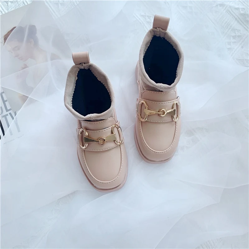 Light Brown Модные осенние ботинки принцессы для девочек; Ботинки martin; г.; детская обувь для маленьких девочек; Sapatos S9986 - Цвет: Light Brown