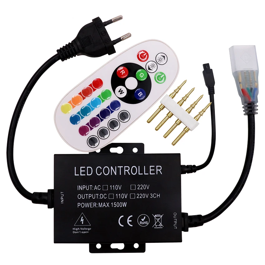 Controle remoto para tira de led, 220v