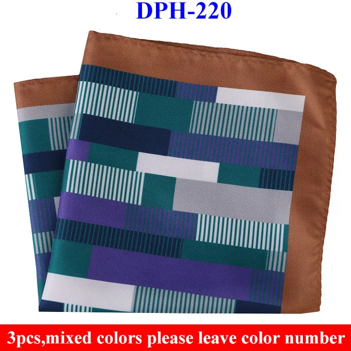 DPH220 Hankerchief Портной Смит 3 шт. мужские носовые платки карманные квадраты с принтом пейсли бизнес полотенце для сундуков Карманный платок носовые платки шарфы - Цвет: DPH220 Hankerchief