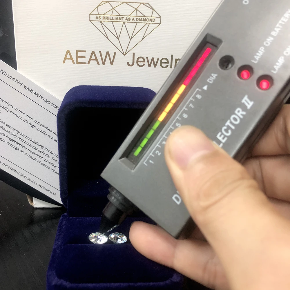 Genuine14K 585 Белое Золото Push Back 2 карат ctw F цветной Тест Положительный Лаборатория Grown Moissanite алмазные серьги для женщин