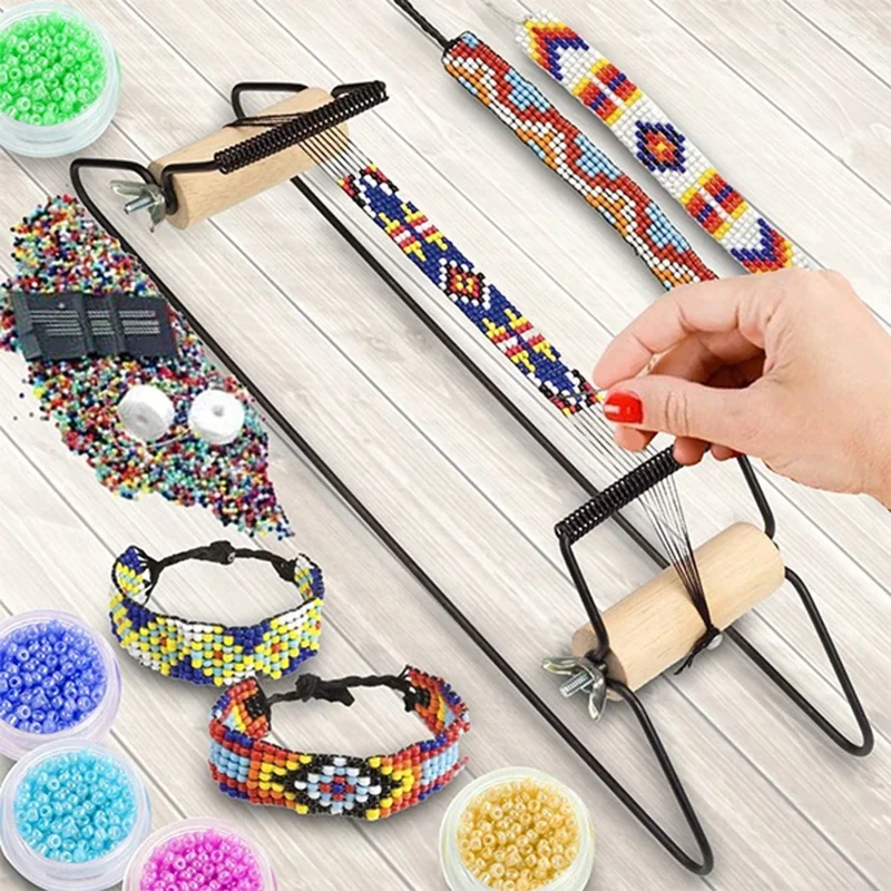 Bead Loom Kit Beginner's Make Necklaces, Bracelets More
