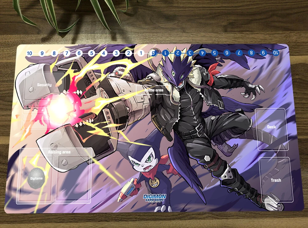 Игровой коврик в стиле аниме Digimon Beelzemon DTCG геймерский игровой для торговых карт