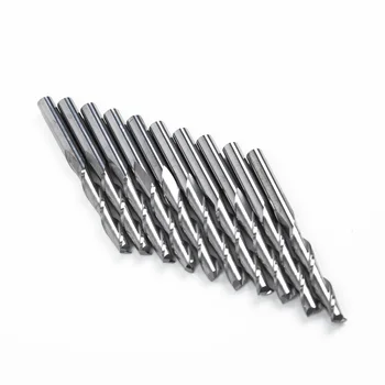 

10x CNC Solid Carbide Drill Bit 1/8 2-Flute 20mm Straight Shank K10 Tool Hot