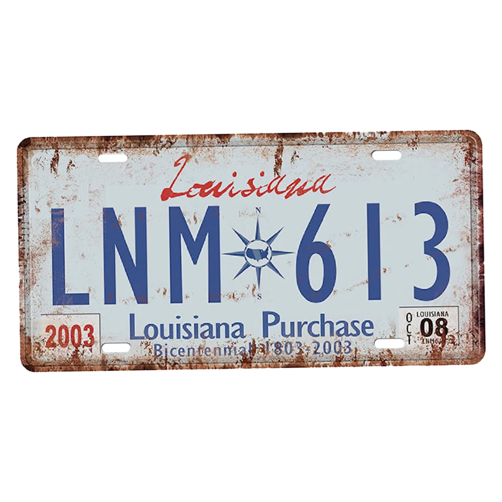 F Various Car License Plate Retro Metal Sign Wall Plaque Home Bar Coffee Shop Decor - Цвет: F