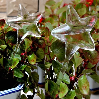 

Glass Simple Plant Watering Device Garden Flower Floral Sprinkle Tool Lucky Star Shape Irrigation Automatic DIY