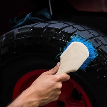 

Hot Hard Hair Scratch-Free Short Handle Wheel Tire Brush Special Design