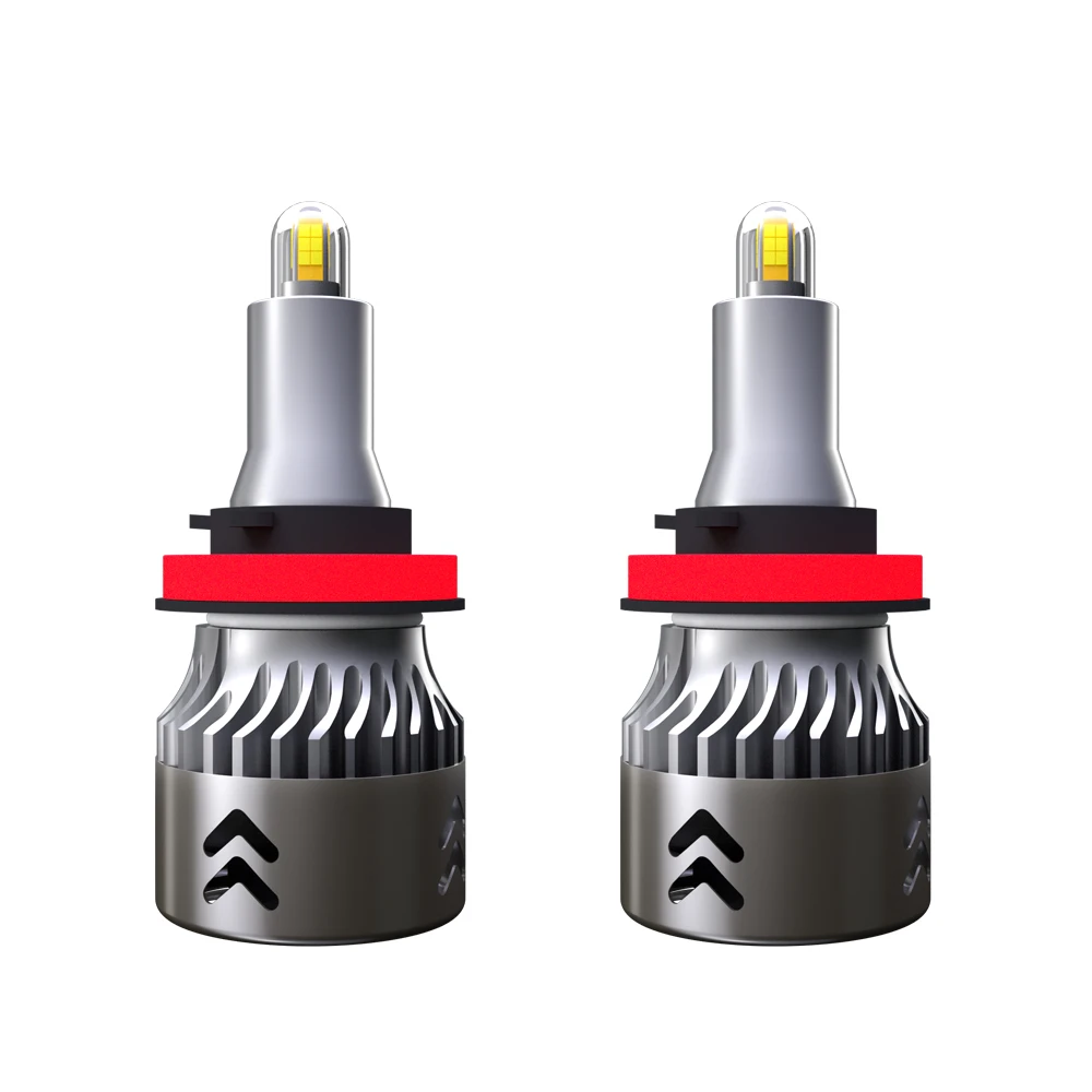 2 шт 12V 6000K H1 H3 H7 H11 9005 9006 светодиодные фары Противотуманные фары Дневные Фары свет фар Светодиодные лампы для автомобильных фар - Испускаемый цвет: H11