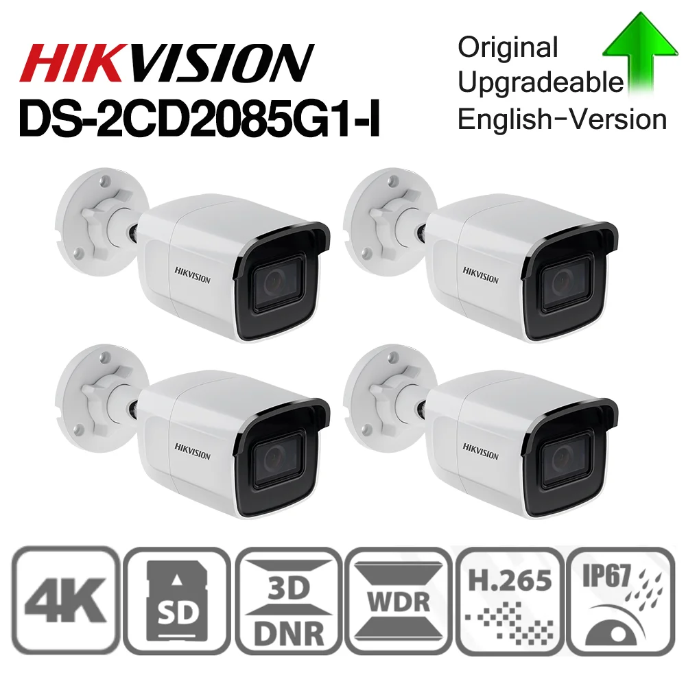 Камера видеонаблюдения Hikvision 8 Мп ИК камера Darkfighter 30 м до 128 ГБ IP67 IK10 Poe 4