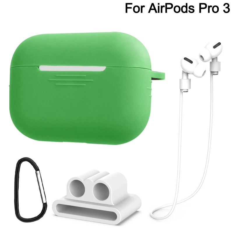 7 шт./компл. идеальный чехол для airpods 2 для airpods pro 3 Earpods чехол для IPad air стручки pro funda для airpod Чехол чехол Аксессуары - Цвет: 3 Matcha green Set