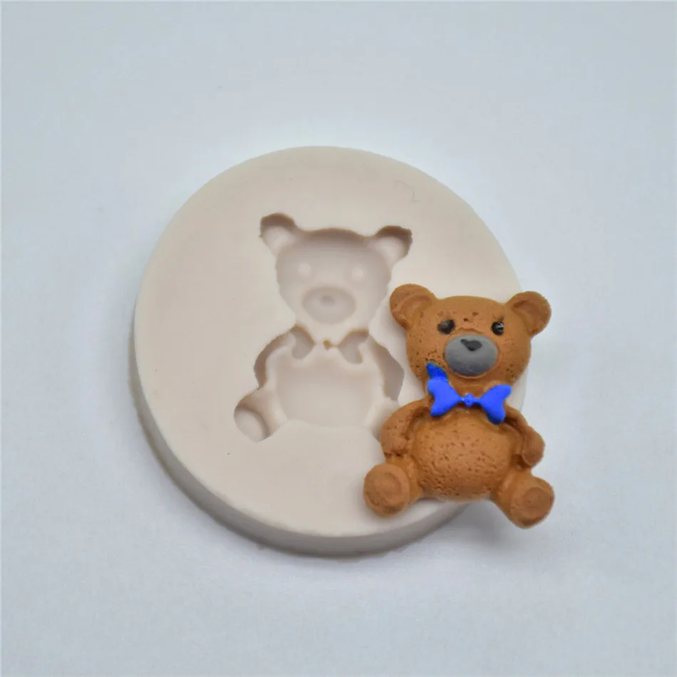 3D Мини силиконовая форма «Медведь» помадка форма для украшения торта инструменты DIY торт инструменты форма для шоколадной мастики торт стенд кекс
