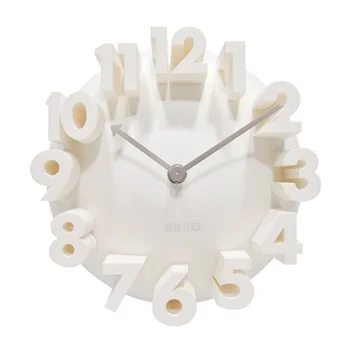 

Creative Digital Wall Clock Household Decorative Wall Clock Living Room Mute Clock Decor (White without Battery)