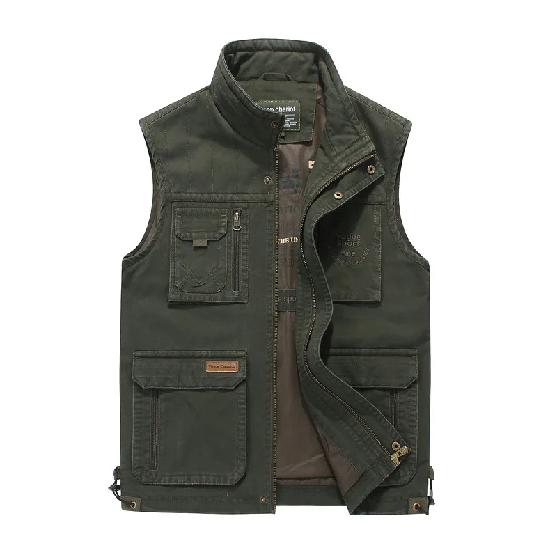 

AliExpress Men Casual Spring And Summer Multi-pockets Multi-functional Waistcoat Cotton Vest 8568-