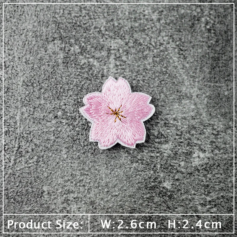 1 Pair Quince Sakura Flower Embroidery Iron On Applique Patches - Red, 21x13.5cm, Silk Thread For Clothing & Crafts - View #8