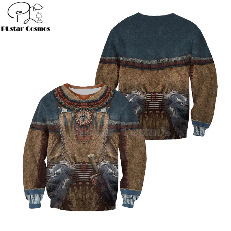 PLstar Cosmos Native Indian 3D hoodies/sweatshirts print Autumn winter Men/women's slim long sleeve streetwear - Color: sweatshirt