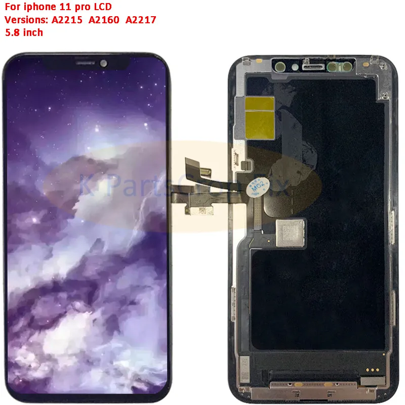 Для iPhone 11 ЖК-дисплей сенсорный экран дигитайзер для iPhone 11 Pro Max lcd A2215 A2160 A2217 для iPhone 11 pro A2218 A2161 A2220 - Цвет: 11 pro