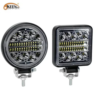

OKEEN Waterproof 4inch 102w LED Work Light 12V 24V LED Light Bar Flash Strobe Light For 4x4 Off Road ATV Truck Bus Boat Fog Lamp