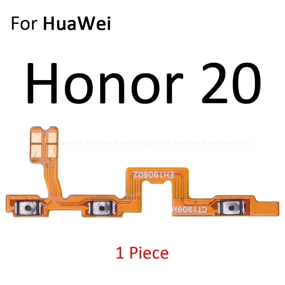 Немой переключатель питания лента-брелок для HuaWei Honor View 20 Note 10 9 9i 9 8C 8X Max Pro Lite кнопка включения и выключения громкости управление гибким кабелем - Цвет: For Honor 20