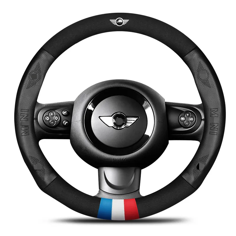 ManH FenT Mini Fur Leather чехол рулевого колеса автомобиля для F60 F56 F55 F54 R52 Clubman Cabrio