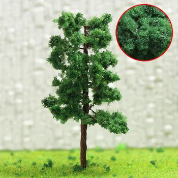 30pcs/60pcs/120pcs N Z Scale Model Trees 6cm 1:160 Iron Wire Green Trees Railroad Layout D6524