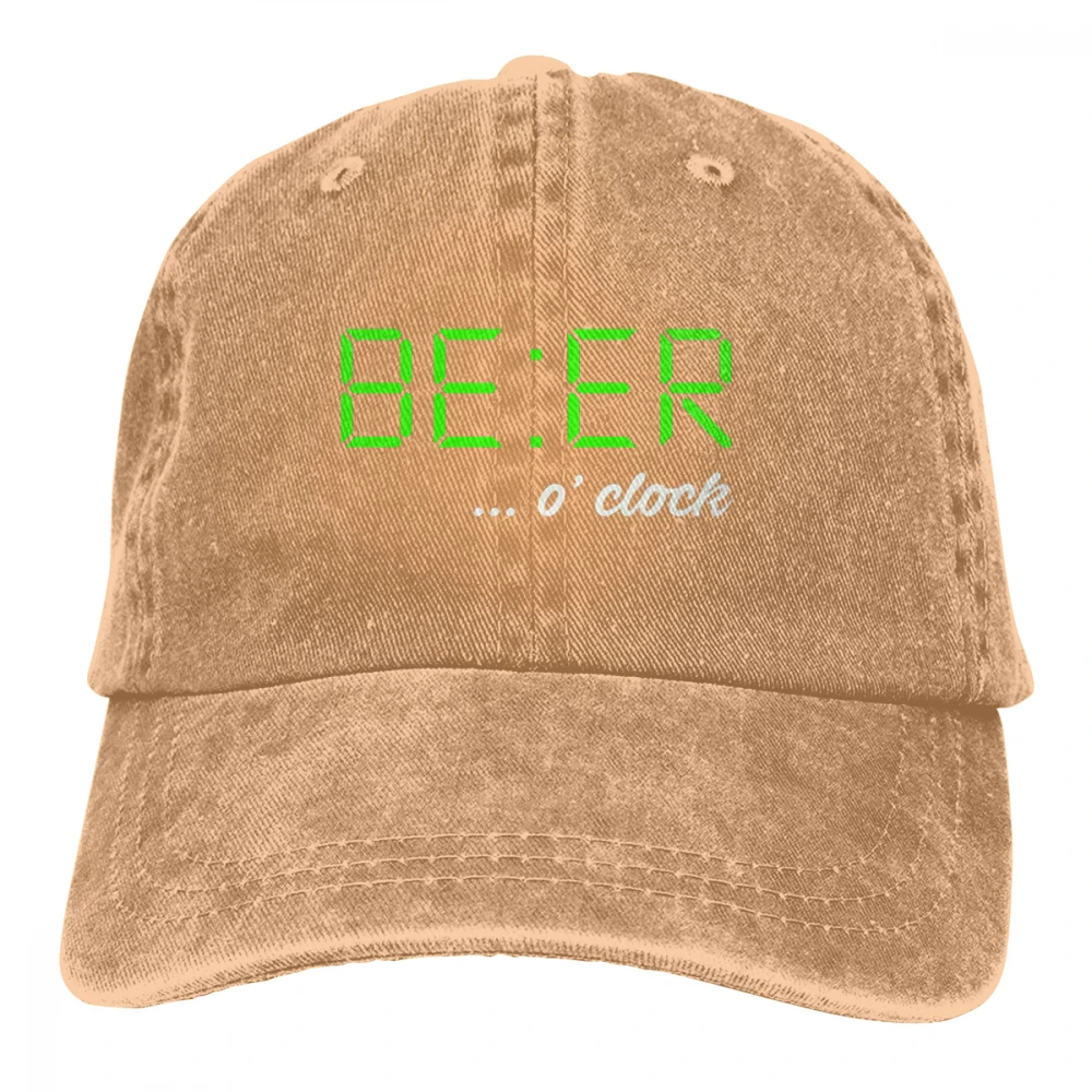 Это пиво время Casquette черный унисекс Мужские Женские джинсовые бейсболка с ремешком кепки Регулируемый Гольф папа шляпа - Цвет: Хаки