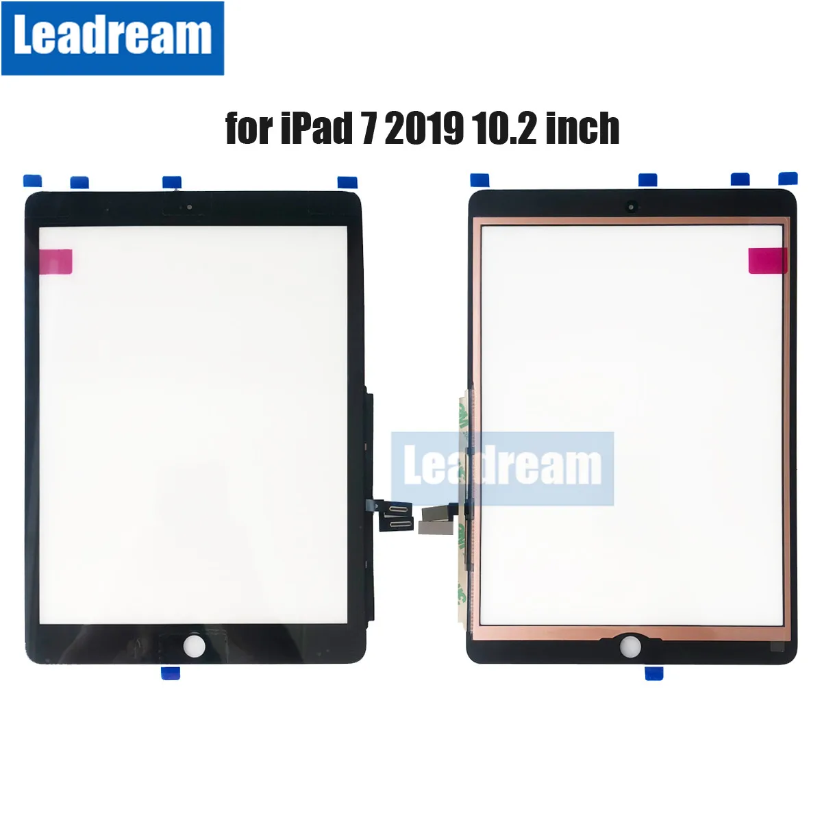 10 шт. для iPad 7 10,2 дюймов сенсорный экран дигитайзер стеклянная панель с клейкой лентой