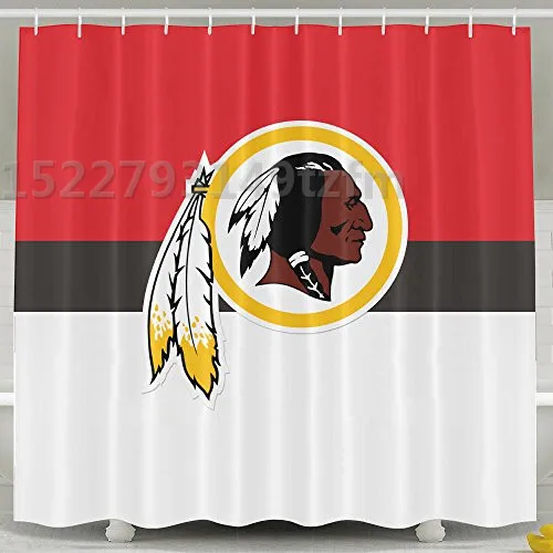 Водостойкая занавеска для душа s Washington redskins, занавеска для душа, полиэфирная ткань, занавеска для ванной комнаты с 12 крючками