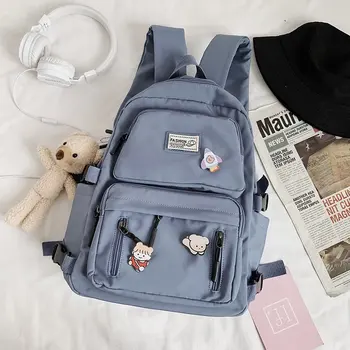 

Schoolbag Women's New Girl's Backpack Korean-Style Harajuku Campus Middle School Student Schoolbag Simple Casual Backpack