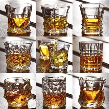 

Set of 2 irregular style fashion party club whiskey wine glass cups 200826-53
